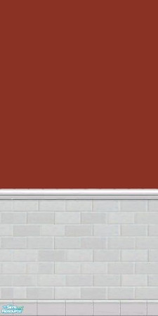 Sims 2 — GrayDragonfly - Color Collection I - Set VI - Burnt Umber by GrayDragonfly — Burnt Umber colored wall with half
