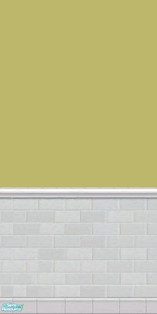 Sims 2 — GrayDragonfly - Color Collection I - Set VI - Dark Khaki by GrayDragonfly — Dark Khaki colored wall with half
