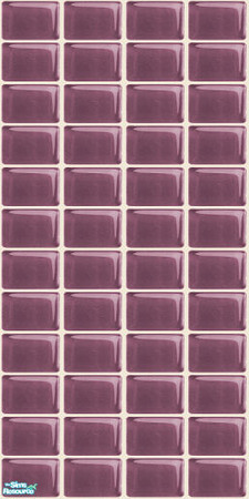 Sims 2 — NK Small Glass Wall Tiles PI - Plum by MoMama — Small Glass Tiles in PI Plum. 