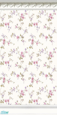 Sims 2 — Delicate Flowers 2 by katalina — Delicate pastel flowered walls give pure innocent charm. Enjoy!