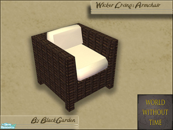 Sims 2 — Wicker Living - Armchair by BlackGarden — A classic retro wicker armchair to match the wicker set for your