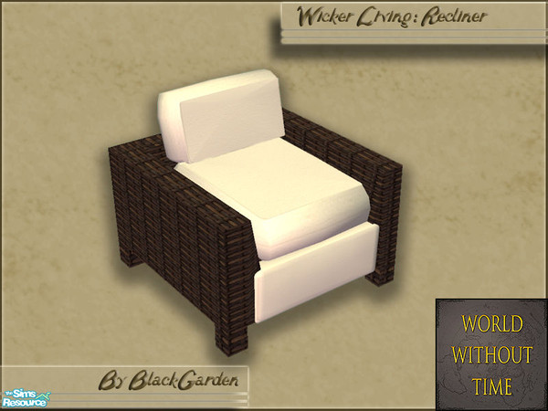 Sims 2 — Wicker Living - Recliner by BlackGarden — A classic retro wicker recliner to match the wicker set for your