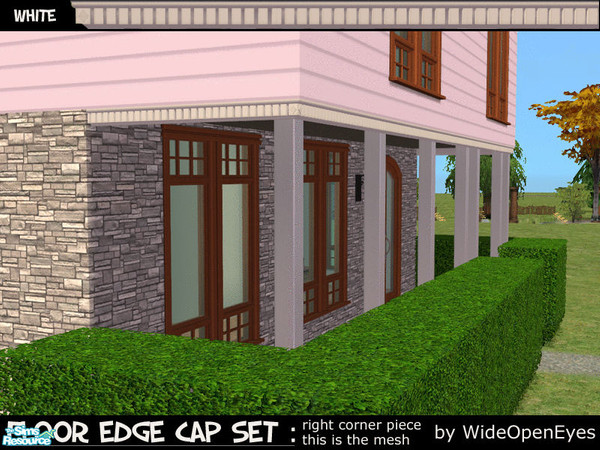 Sims 2 — Floor Edge Cap - Victorian Right Corner by wideopeneyes — This is a chunky version of a floor edge skin in a