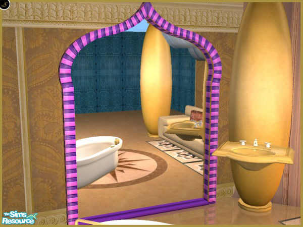 Sims 2 — Burj Mirror - Rec4 by senemm — A fancy, extravagant and colorful bathroom inspired Dubai\'s Burj Al Arab. The