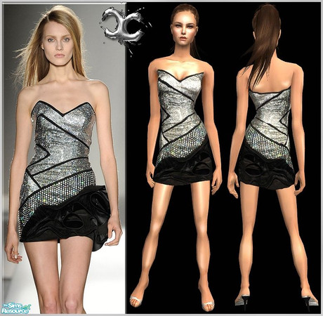 Sims 2 — Eye on the runway- FA - 4 by cippa1982 — 6 dresses inspired by Balmain. Don\'t forget to download the required