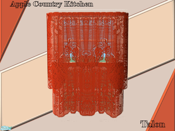 Sims 2 — Apple Country Kitchen - Curtains by Cerulean Talon — Vibrant colors and rich textures combine to make this