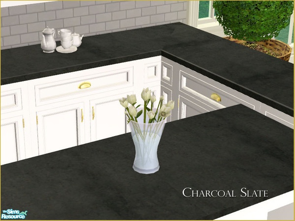 Sims 2 — MH Kitchen Countertop Recolor - Charcoal Slate by phoenix_phaerie — A recolor of the MH Kitchen Countertop in