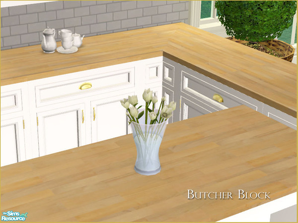 Sims 2 — MH Kitchen Countertop Recolor - Butcher Block by phoenix_phaerie — A recolor of the MH Kitchen Countertop in