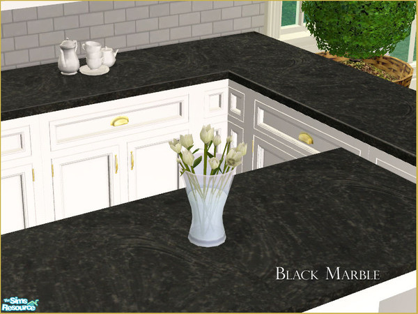 Sims 2 — MH Kitchen Countertop Recolor - Black Marble by phoenix_phaerie — A recolor of the MH Kitchen Countertop in