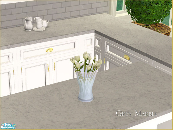 Sims 2 — MH Kitchen Countertop Recolor - Grey Marble by phoenix_phaerie — A recolor of the MH Kitchen Countertop in grey