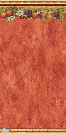 Sims 2 — Fruit Border Wall & Floor Set - Fruit Border 4 by Gumby_Girl — Set of 6 walls & 3 floors in country