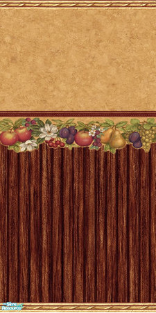Sims 2 — Fruit Border Wall & Floor Set - Fruit Border 3 by Gumby_Girl — Set of 6 walls & 3 floors in country