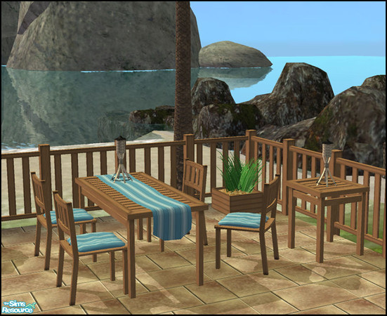 Sims 2 — Rhory Patio Set - Wood Recolors - Oak by sim_man123 — Oak wood recolor of my Rhory Patio Set. This file will