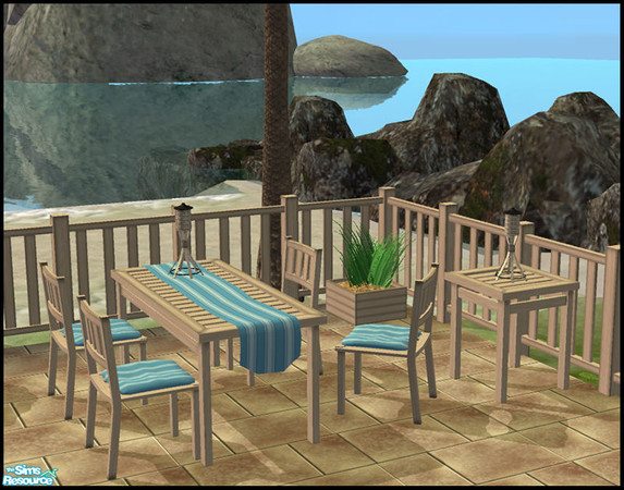Sims 2 — Rhory Patio Set - Wood Recolors - Light Wood by sim_man123 — Light wood recolor of my Rhory Patio Set. This file