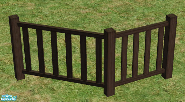Sims 2 — Rhory Fence Recolors - Dark Wood by sim_man123 — Dark wood fence to match my Rhory Patio wood recolors.