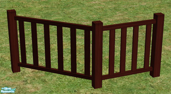 Sims 2 — Rhory Fence Recolors - Cherry by sim_man123 — Cherry wood fence to match my Rhory Patio wood recolors.