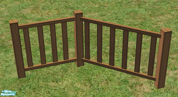 Sims 2 — Rhory Fence Recolors - Oak by sim_man123 — Oak wood fence to match my Rhory Patio wood recolors.