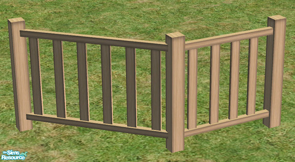 Sims 2 — Rhory Fence Recolors - Light Wood by sim_man123 — Light wood fence to match my Rhory Patio wood recolors.