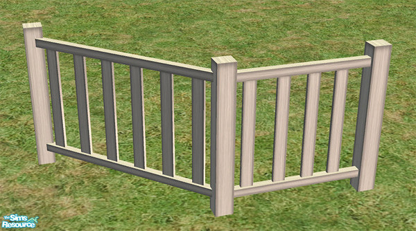 Sims 2 — Rhory Fence Recolors - White by sim_man123 — White wood fence to match my Rhory Patio wood recolors.