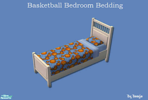 Sims 2 — Basketball Bedroom - Bedding by boogie woogie — Part of my basketball bedroom set. Matching lamp, curtain, and