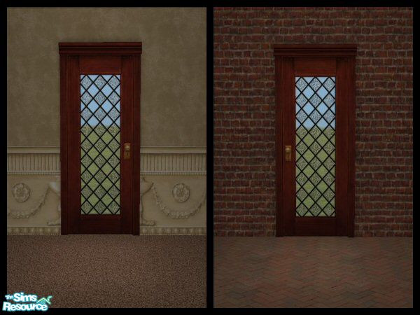 Sims 2 — Beveled Glass Door - Diamond 2 by victoriamayorofthetown — Beveled glass option for the Chiclettina
