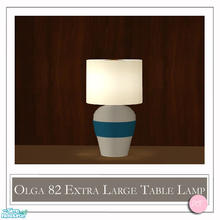 Sims 2 — Olga 82 Table Lamp Turq by DOT — Olga 82 Table Lamp Turq. 1 Extra Large Table Lamp Mesh, Plus Recolors. Sims 2