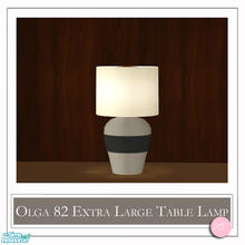 Sims 2 — Olga 82 Table Lamp Silver by DOT — Olga 82 Table Lamp Silver. 1 Extra Large Table Lamp Mesh, Plus Recolors. Sims