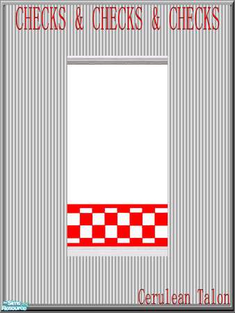 Sims 2 — Checks & Checks & Checks - R&W Wallpaper by Cerulean Talon — A variety of cheerful check in a red
