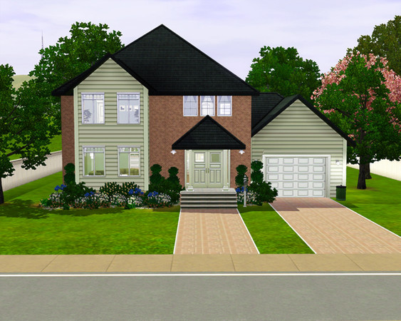 Sims 3 — Traditional House One by sandrakorb — This traditional family home is decorated in a neutral, slightly country