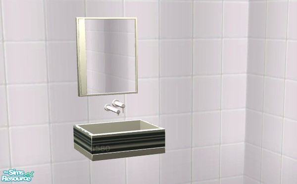 Sims 2 — Stripes Bathroom Collection 2 - Sea Green by PeachKrysie — This is a recolor of Sunair\'s MML Bathroom A in Sea