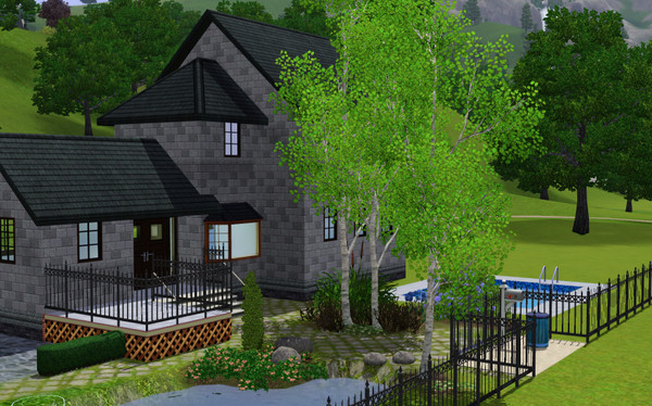 Sims 3 — Wee House by cadiva — Two bedroom, unfurnished but decorated throughout and with room to expand. Outside there