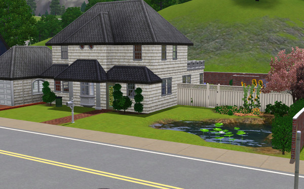 Sims 3 — Mini Mansion by cadiva — Unfurnished but decorated, this is a two bedroomed home on a miniature grand scale,