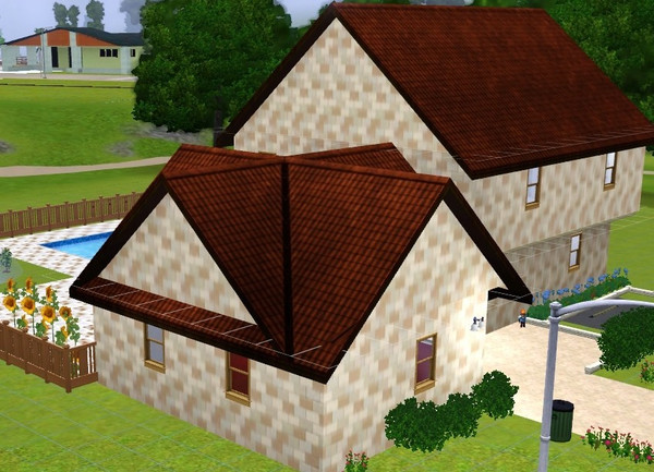Sims 3 — Domestic Blend by KrisGail — A modest home for singles or young couples who've outgrown their starter home but