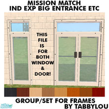 Sims 2 — TL - MM Ind Exp Big Ent Door + Window Frame Set by TabbyLou — Recolor of the Independent Expressions \"Big