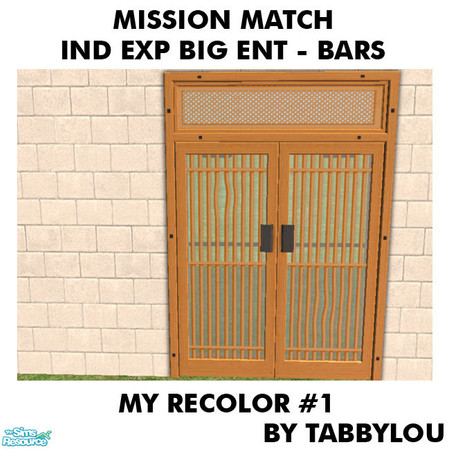 Sims 2 — TL - MM IndExpBigEntDoorOverlayBars Recolor01 by TabbyLou — My Recolor #1 Bar Recolor of the Independent