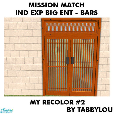Sims 2 — TL - MM IndExpBigEntDoorOverlayBars Recolor02 by TabbyLou — My Recolor #2 Bar Recolor of the Independent