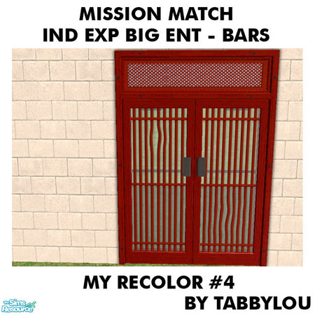 Sims 2 — TL - MM IndExpBigEntDoorOverlayBars Recolor04 by TabbyLou — My Recolor #4 Bar Recolor of the Independent