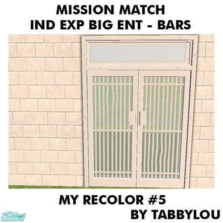 Sims 2 — TL - MM IndExpBigEntDoorOverlayBars Recolor05 by TabbyLou — My Recolor #5 Bar Recolor of the Independent