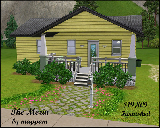 Sims 3 — The Morin by mappam — Simple 2 bedroom starter home featuring one bath and shady front porch for sipping tea on