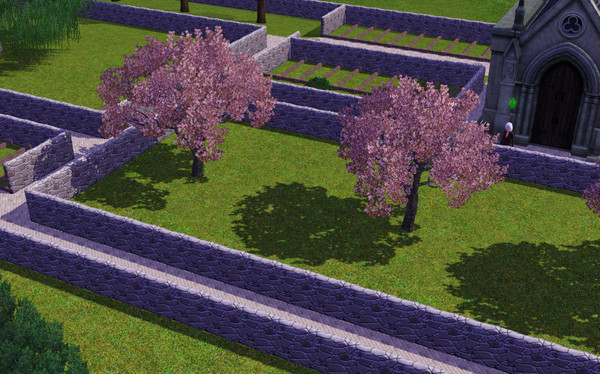 Sims 3 — Yer Gone Cemetery by gary1st — A restful place for your Sims. With plenty of room for expansion when you get a