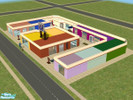 Sims 2 — NightWalk2 by vgsims — A multipurpose community lot presented in a clean color coded fashion. NightWalk services