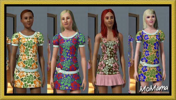 Sims 3 — NK Large Floral by MoMama by MoMama — A larger floral pattern by MoMama