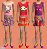 Sims 2 — CHILDREN CASUAL 02 by KalmanKukka — Casual outfit for children females. Three various themes. Mesh (C004) is