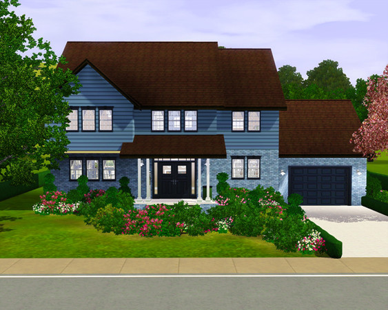 Sims 3 — American Home Four by sandrakorb — This large property is very well suited for large families or shared