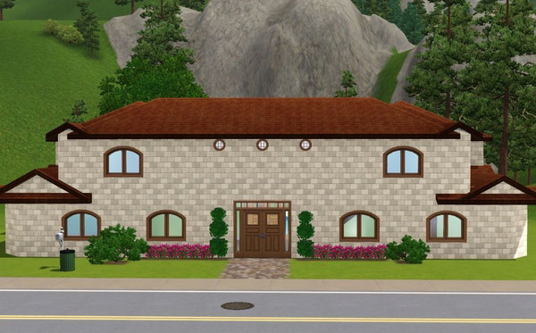 Sims 3 — Stoney Villa by Jackymo — This house is a modern villa here are some of the features of it: 4 Bedrooms 4