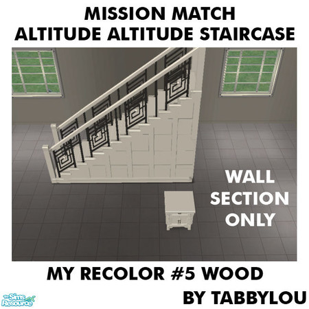 Sims 2 — TL - MM AltitudeAttitudeStaircaseWall Recolor05Wd by TabbyLou — My Recolor #5 Wood Recolor of the Altitude