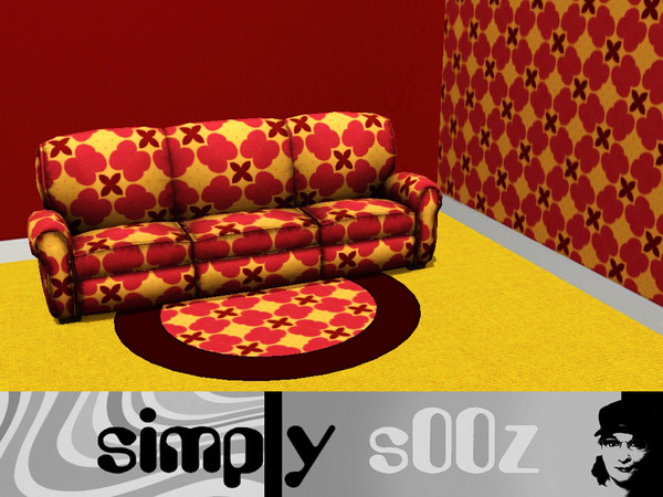 Sims 3 — Retro Floral 5 by s00z — Repeating Pattern