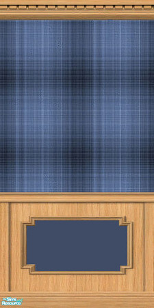 Sims 2 — Blue Plaid Wallpaper - Babytweetums4-plaidbluewallpaper4 by babytweetums4 — Blue Plaid Wallpaper with crown and