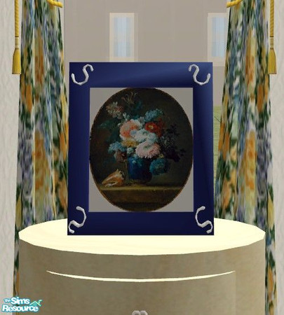 Sims 2 — Summer Meadow Bedroom - Picture Frame by Riverwillows — Lovely bedroom in summer florals. Requires Nightlife,