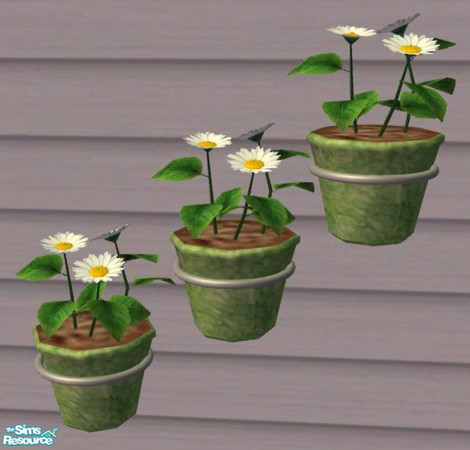 Sims 2 — D2DTC87 - Wall pots by D2Diamond — Up against the wall!! - This file will re-color all three wall pots!